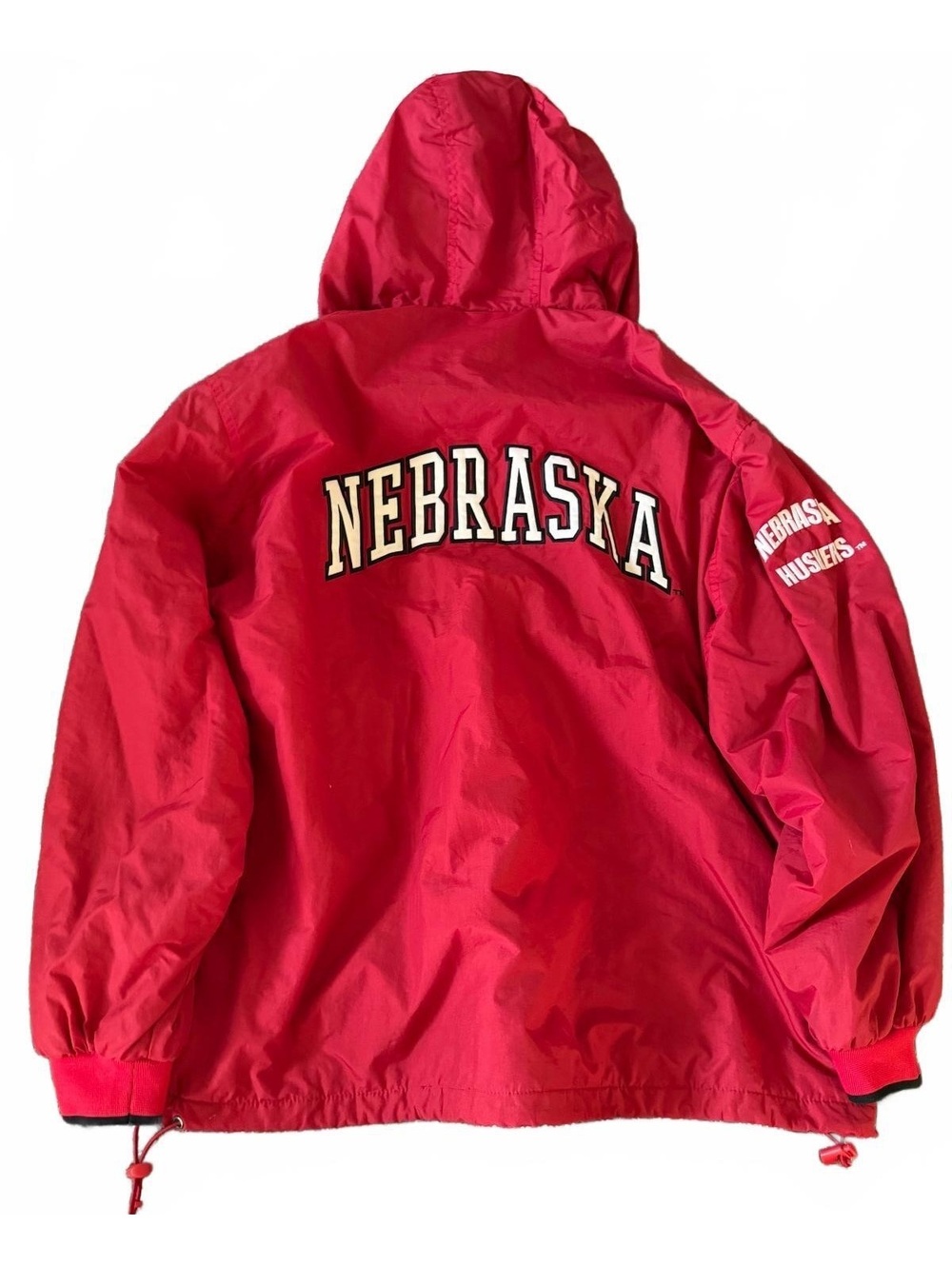 Crable Sportswear Nebraska Huskers Hooded Jacket Red Full Zip Adult Medium